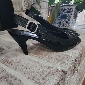 Alex Marie Black Kitten Heel Pumps